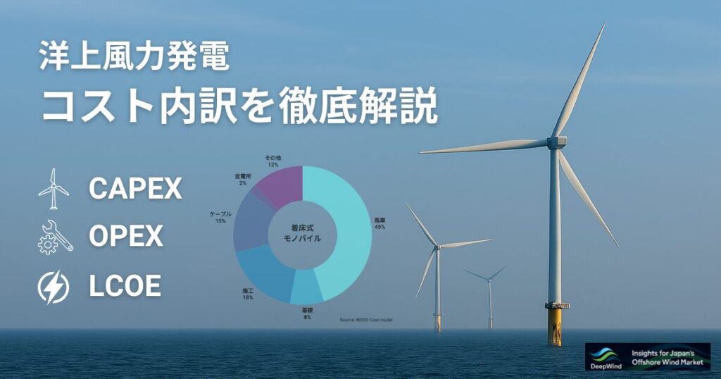 洋上風力発電のコスト内訳｜初期費用／運転維持費／LCOEを徹底解説