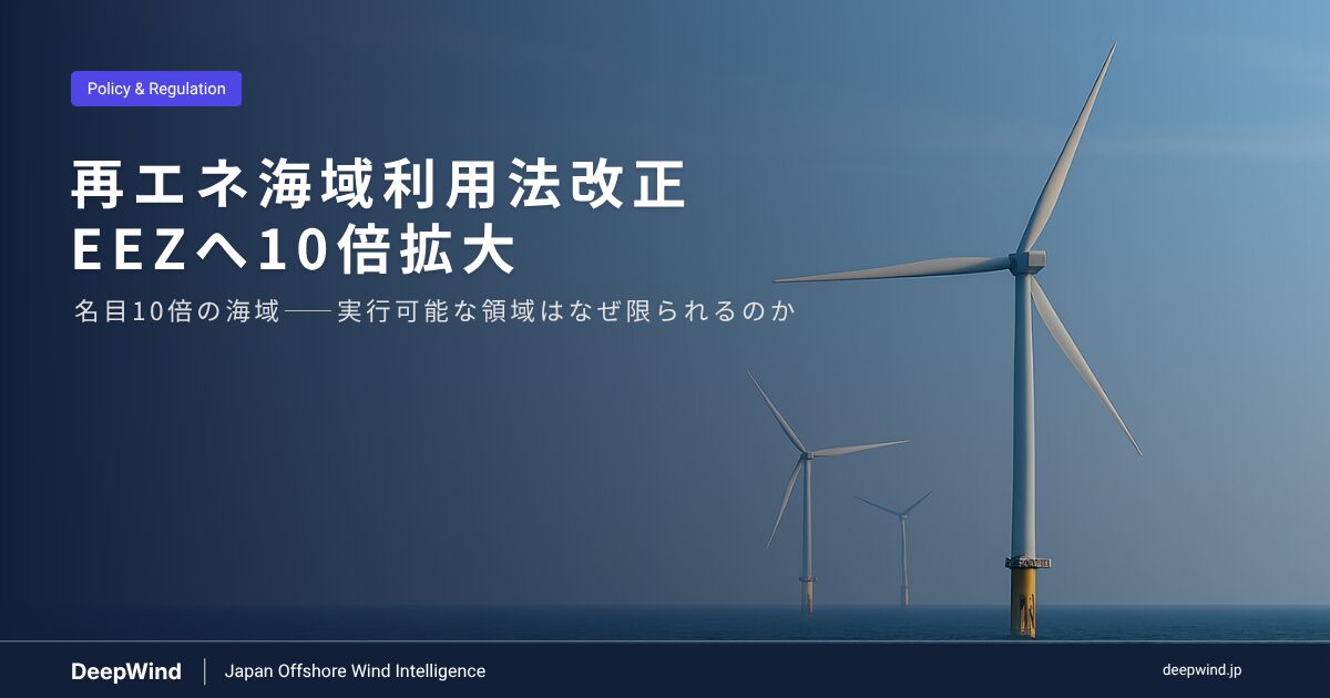 再エネ海域利用法改正でEEZ拡大へ（2026年施行）― 制度と実行可能領域