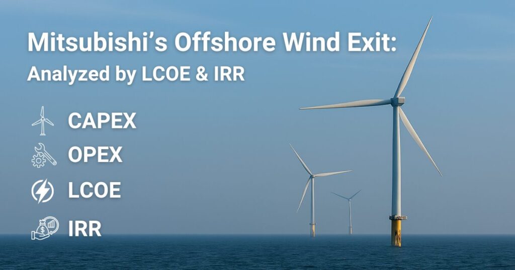 Mitsubishis Offshore Wind Exit Analyzed by LCOE IRR