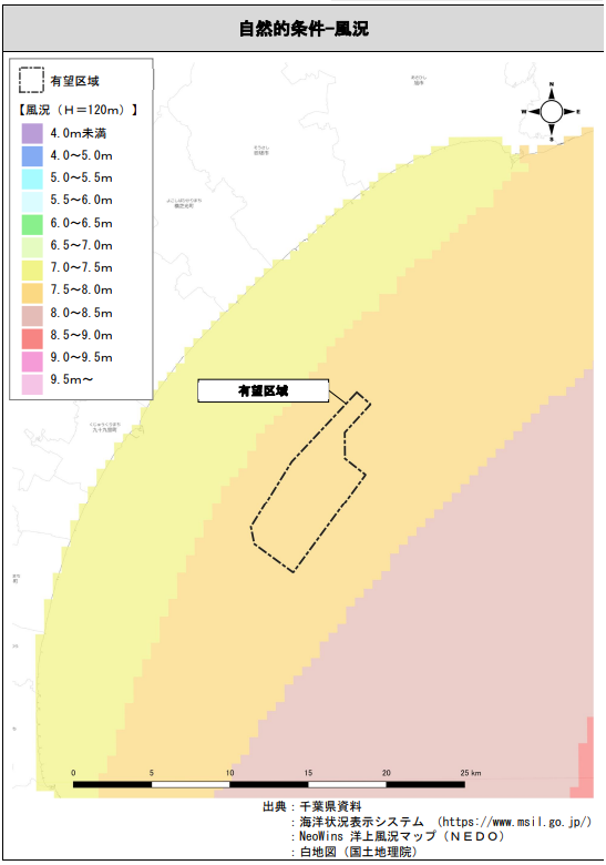 Kujukuri Offshore Wind wind conditions
