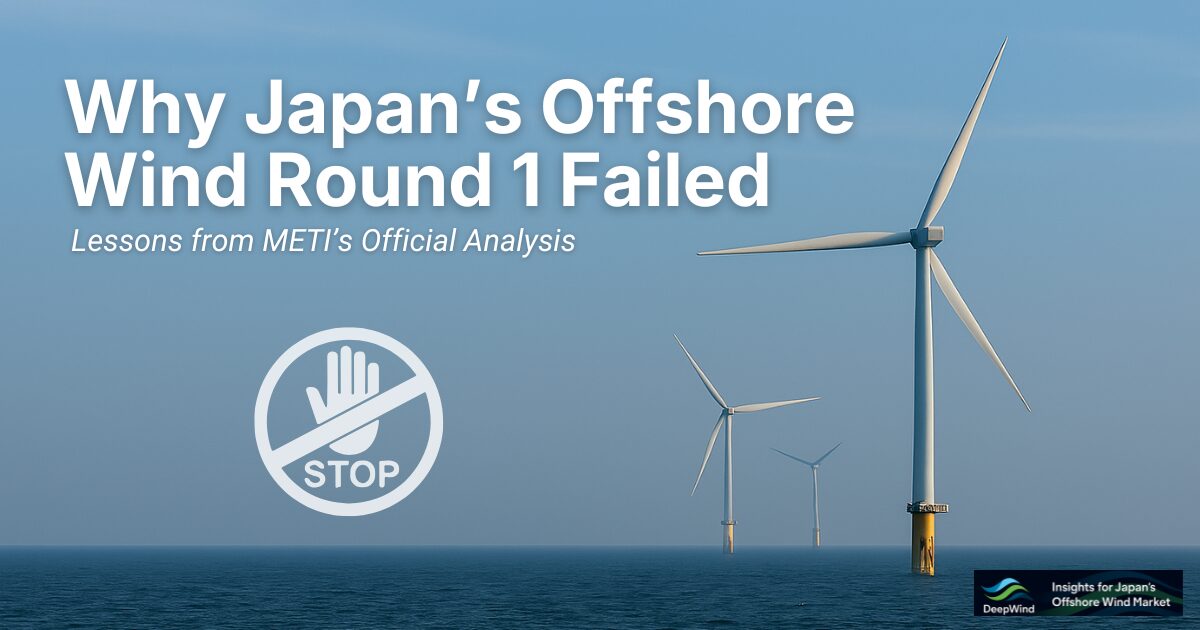Why Japan's Offshore Wind Round 1 Failed | METI Analysis On