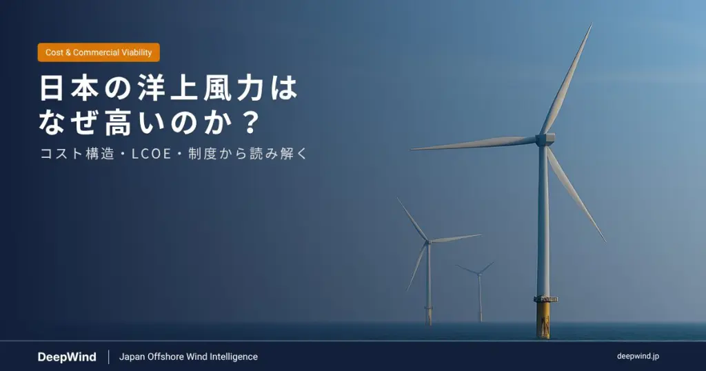 洋上風力コスト構造の完全解説｜CAPEX・OPEX・LCOE・IRR・着床式vs浮体式