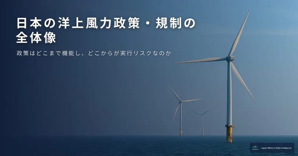 日本の洋上風力政策・規制まとめ｜制度・法律・入札改革を体系整理