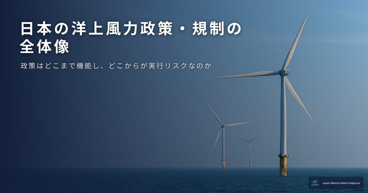 日本の洋上風力政策・規制まとめ｜制度・法律・入札改革を体系整理