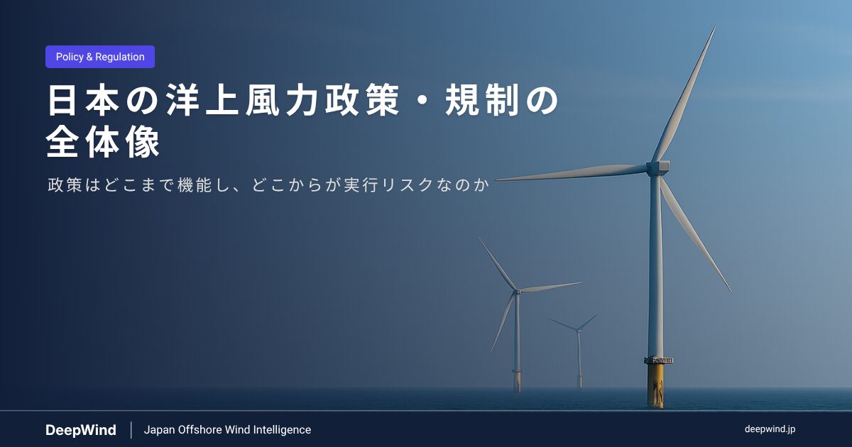 日本の洋上風力政策・制度フレームワーク完全ガイド ― 法律・公募