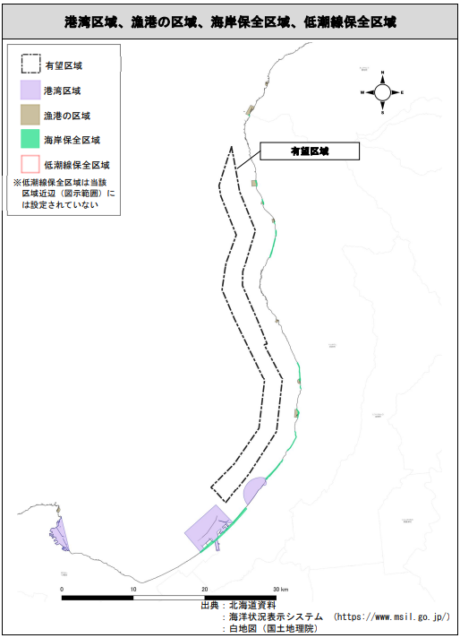 Ishikari offshore wind port area