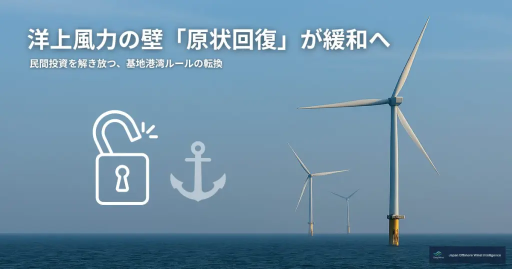 洋上風力・基地港湾の使い勝手はどう変わる？国交省が示す5つの運用