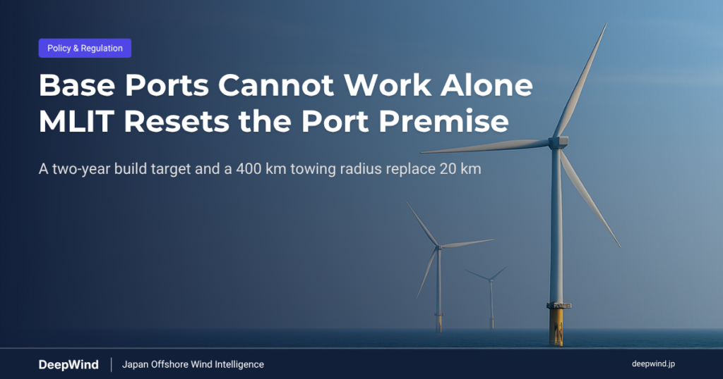 Base Ports Cannot Work Alone MLIT Resets the Port Premise